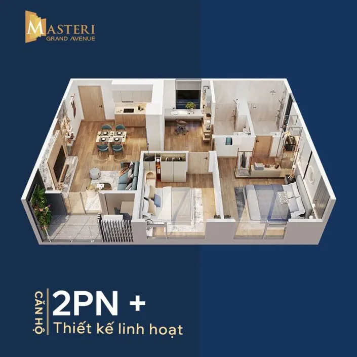 Căn hộ 2 Phòng ngủ + Masteri Grand Avenue