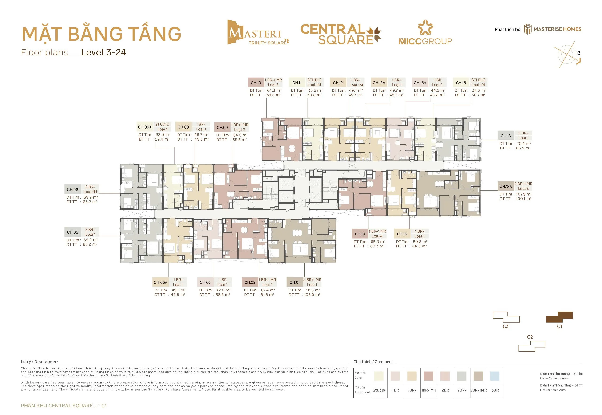 Mặt bằng Central Square Toà C1