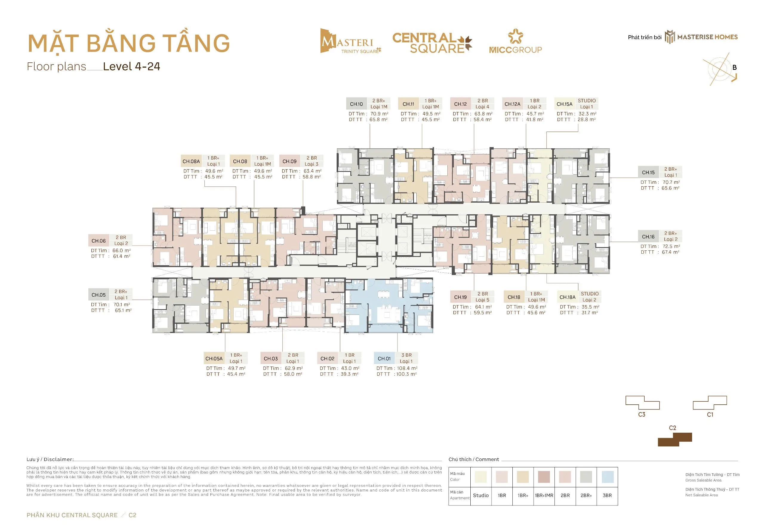 Mặt bằng Central Square Toà C2