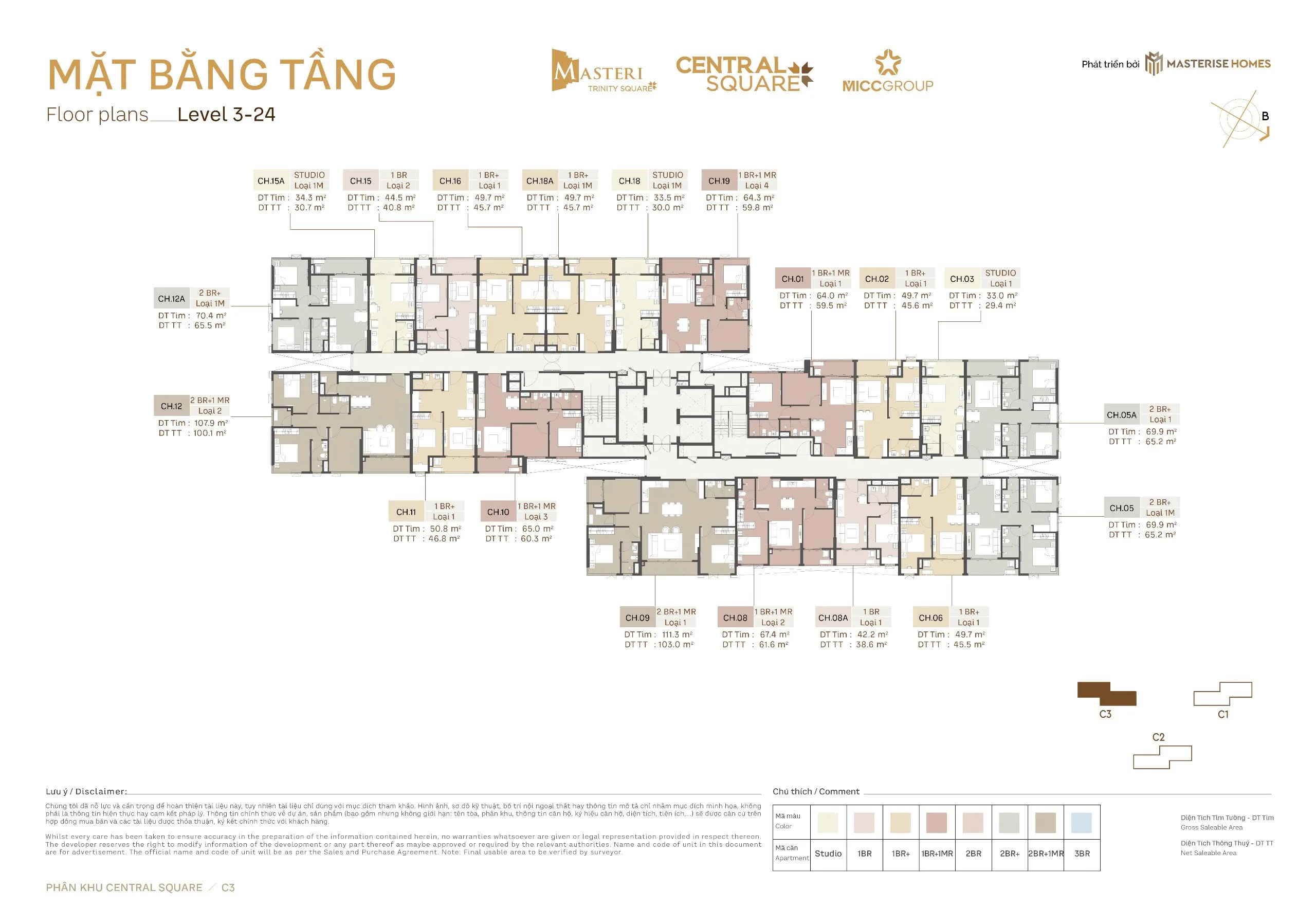 Mặt bằng Central Square Toà C3