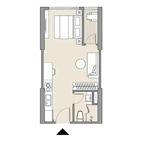 Mặt bằng căn hộ Studio Masteri West Heights
