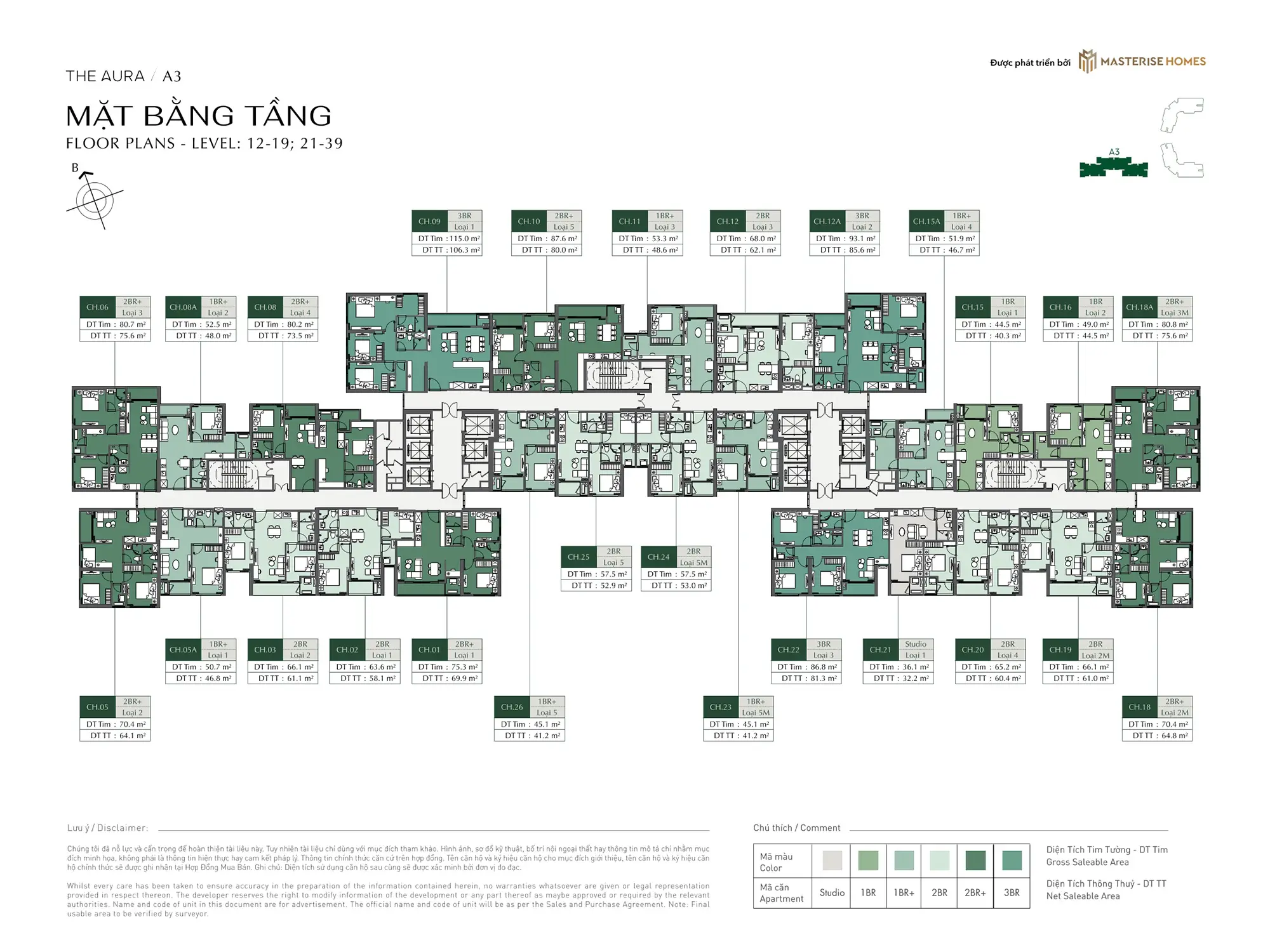 Mặt bằng thiết kế căn hộ The Aura Lumiere Evergreen Vinhomes Smart City Hà Nội