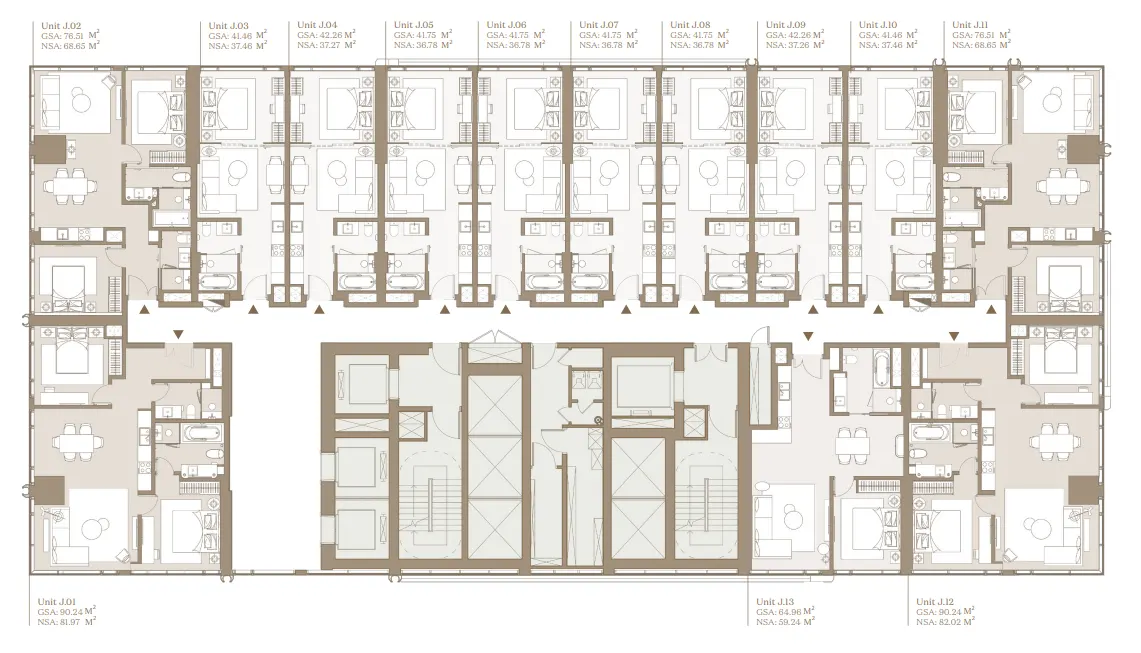 Mặt bằng thiết kế căn hộ Toà Cove The Legacy Collection Grand Marina Saigon