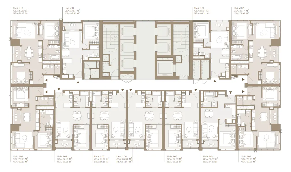 Mặt bằng thiết kế căn hộ Toà Lagoon The Legacy Collection Grand Marina Saigon