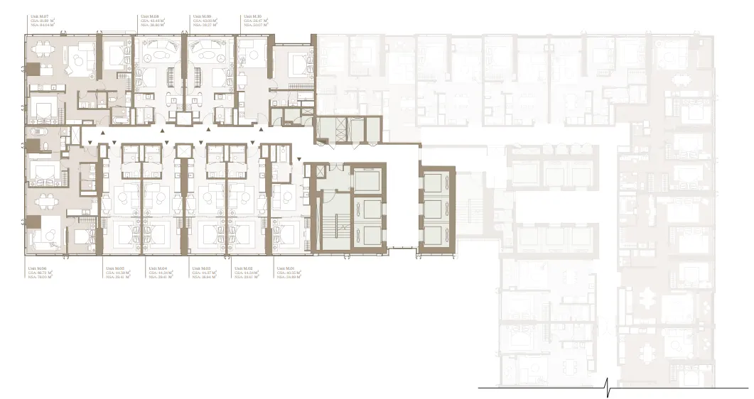 Mặt bằng thiết kế căn hộ Toà Sea The Prime Collection Grand Marina Saigon