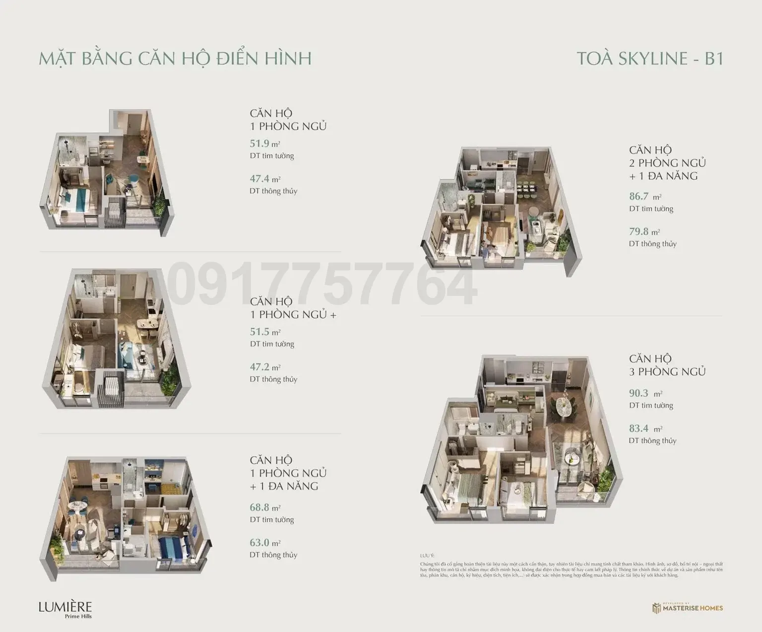 THIẾT KẾ CĂN HỘ LUMIERE PRIME HILLS CỔ LOA Toà B1 Skyline