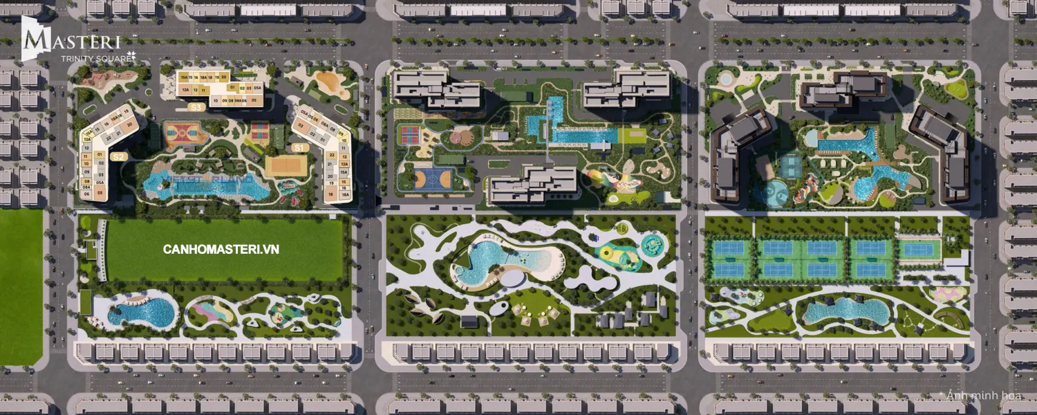 Tổng mặt bằng dự án Masteri Trinity Square