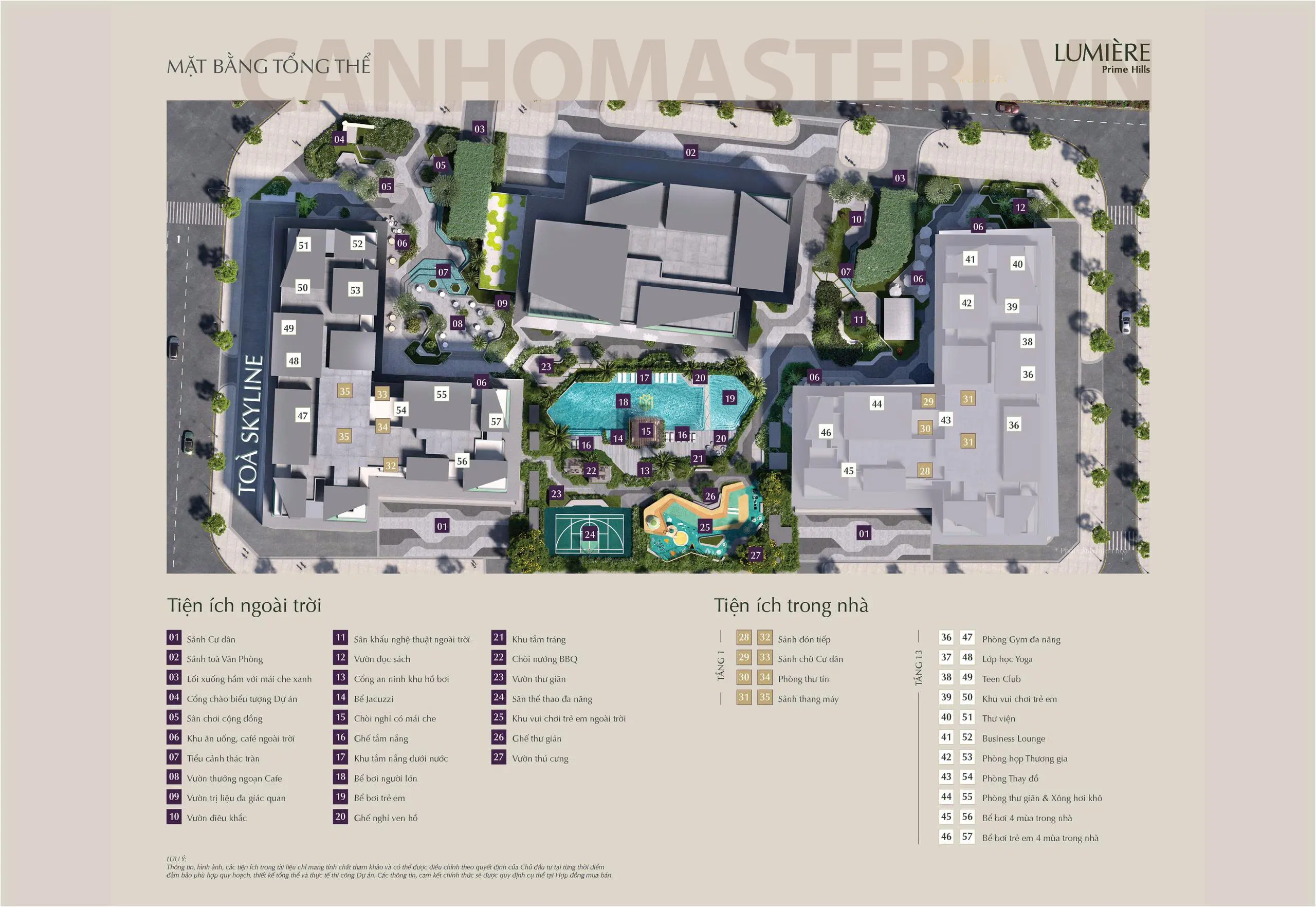Vị trí Tòa B1 Skyline LUMIÈRE Prime Hills Cổ Loa
