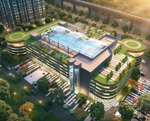 Bể bơi mái vòm 4 mùa The Ocean View