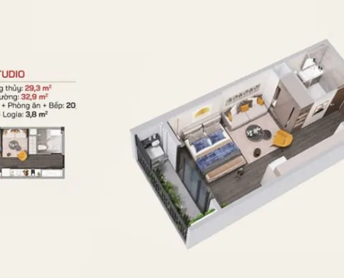 Căn hộ STUDIO Lumiere Bayfront Vinhomes Ocean Park Gia Lâm Hà Nội