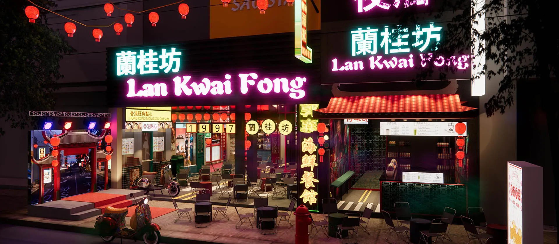 Không gian check-in “Hong Kong by night” Little Hong Kong Vinhomes Ocean Park 2