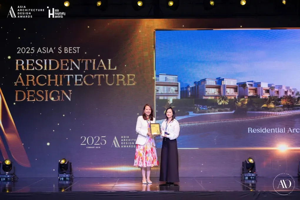 Khu dinh thự hàng hiệu The Rivus nhận giải “Thiết kế kiến trúc nhà ở xuất sắc nhất châu Á 2025”