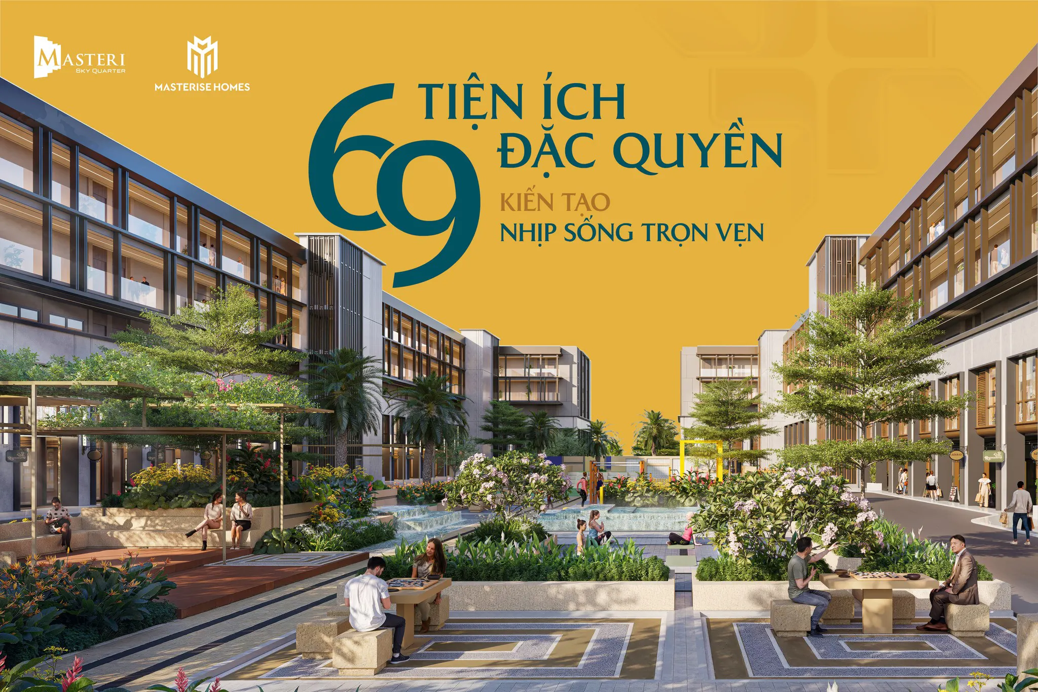 Hệ thống 69+ tiện ích đặc quyền kiến tạo nhịp sống trọn vẹn mỗi ngày tại Masteri Sky Quarter