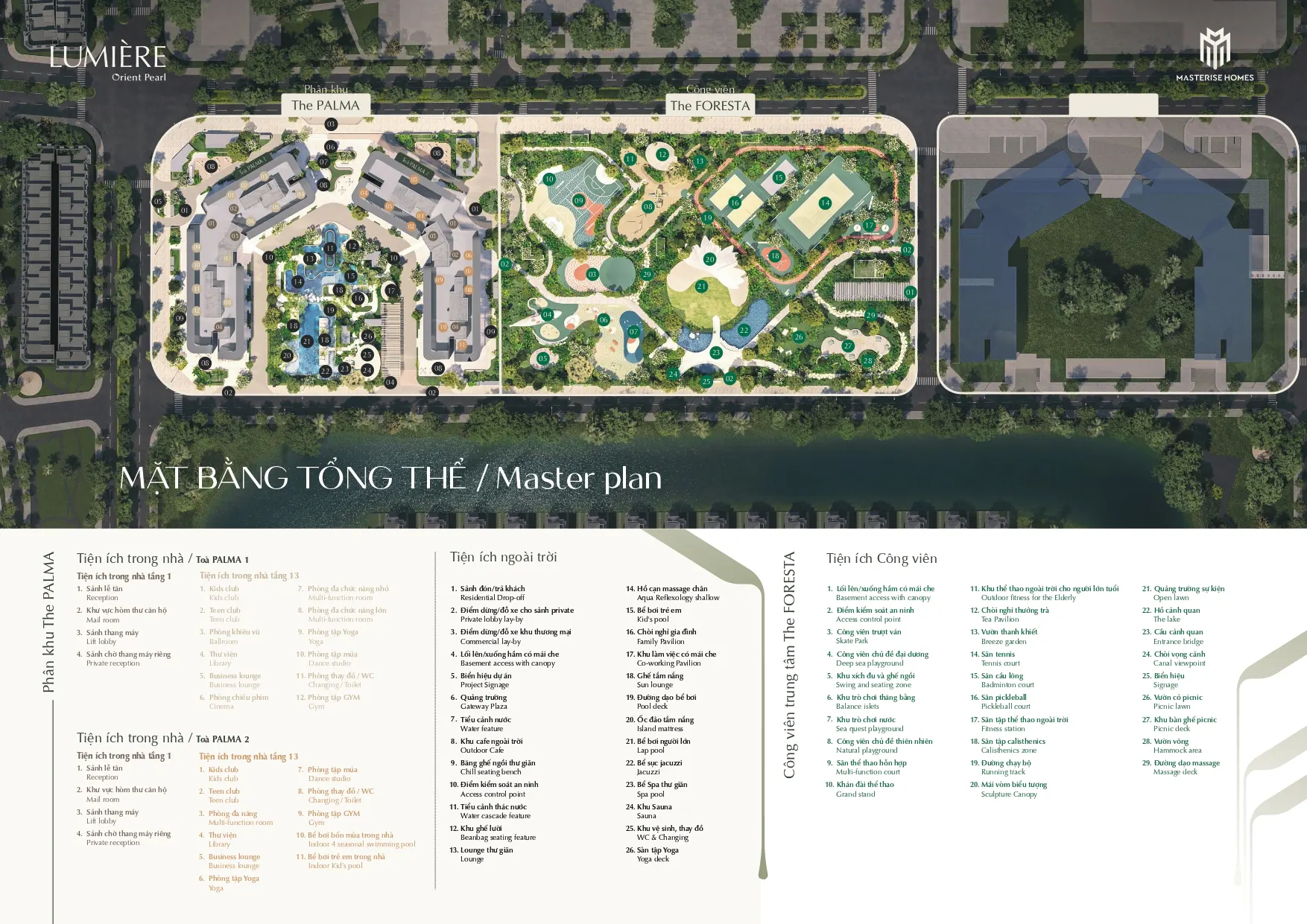 Mặt bằng tổng thể Lumiere Orient Pearl Ocean Park 1 Gia Lâm, Hà Nội 1
