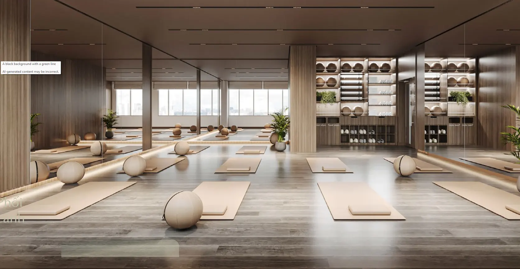 Phòng tập Yoga tại phân khu The Palma dự án Orient Pearl