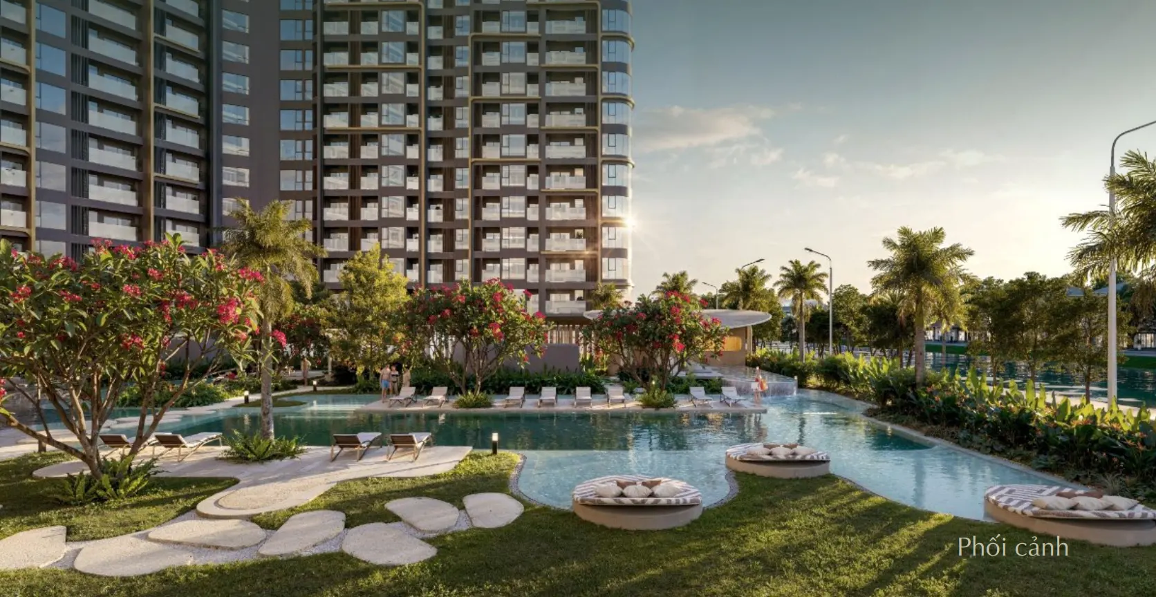 Ốc đảo tắm nắng tại phân khu The Palma dự án Orient Pearl