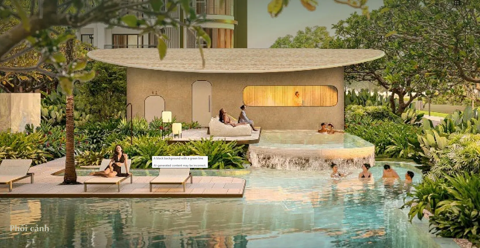 Bể Spa thư giãn tại phân khu The Palma dự án Orient Pearl