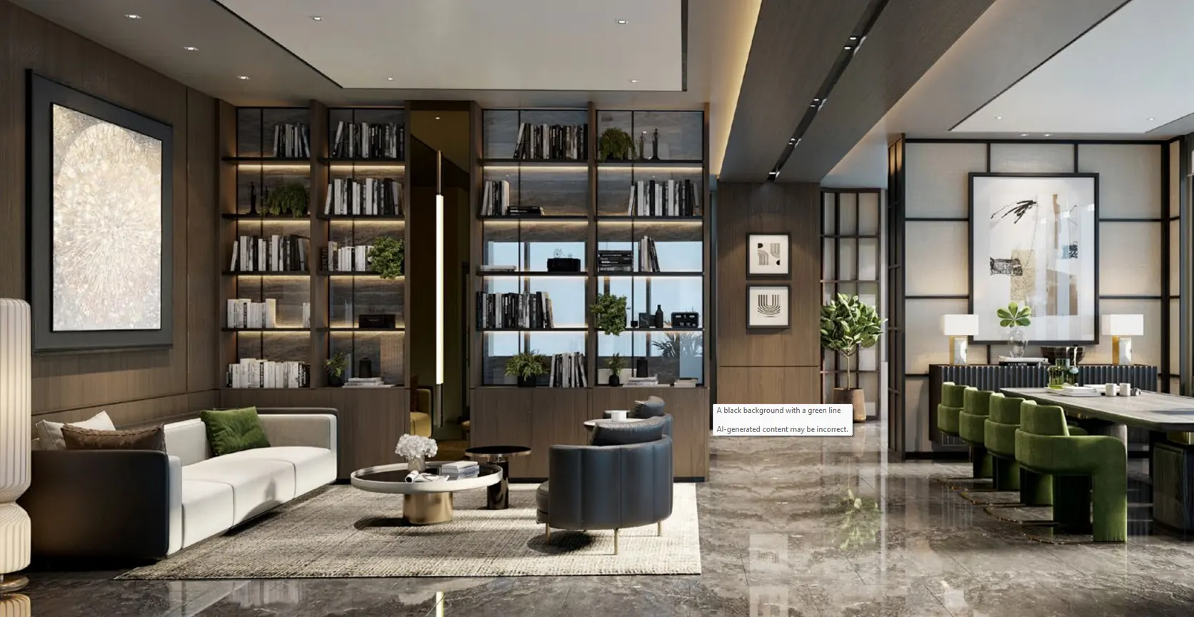 Phòng thư viện tại phân khu The Palma dự án Orient Pearl