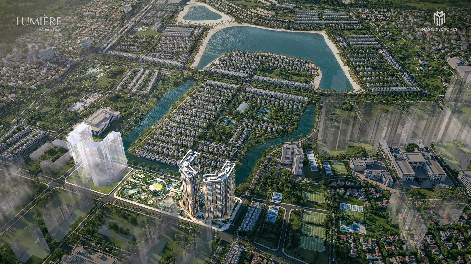 Vị trí Tòa Palma 1, phân khu The Palma, Dự án Lumiere Orient Pearl Vị trí Tòa Palma 1, phân khu The Palma, Dự án Lumiere Orient Pearl