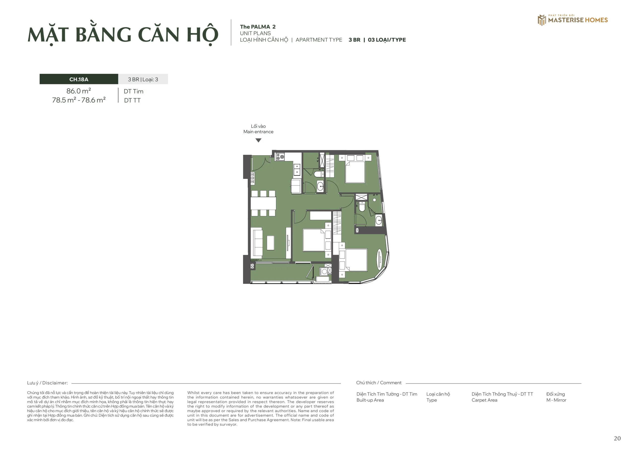 Mặt bằng căn hộ 3 BR | 03 LOẠI Tòa Palma 2, phân khu The Palma, Dự án Lumiere Orient Pearl Mặt bằng căn hộ 3 BR | 03 LOẠI Tòa Palma 2, phân khu The Palma, Dự án Lumiere Orient Pearl