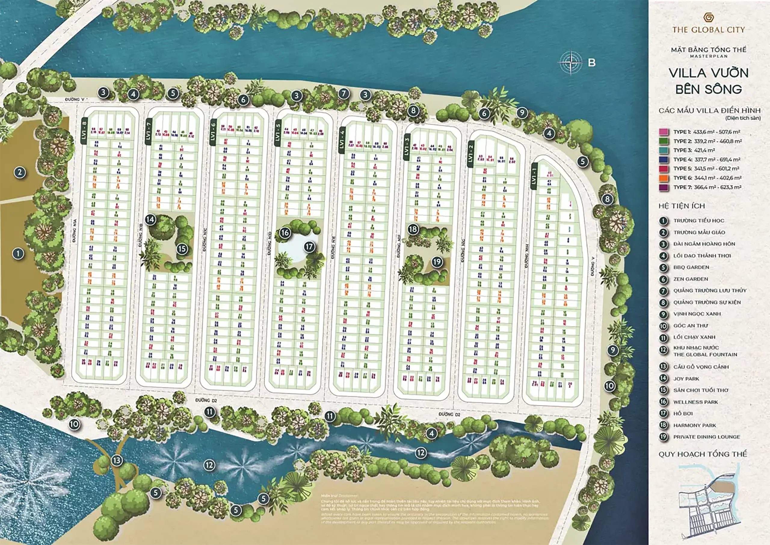 Tổng mặt bằng thiết kế Sola Villa 2 Tổng mặt bằng thiết kế Sola Villa 2