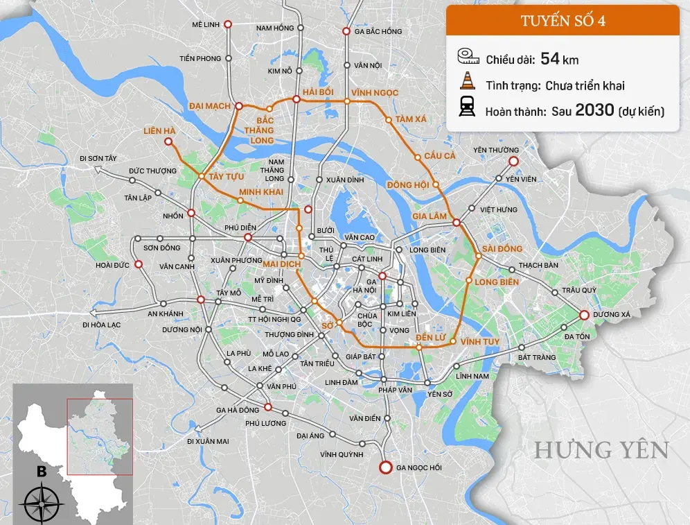 Metro số 4 – Hạ tầng tương lai đình hình nhịp sống quốc tế cho Masteri Sky Quarter 2