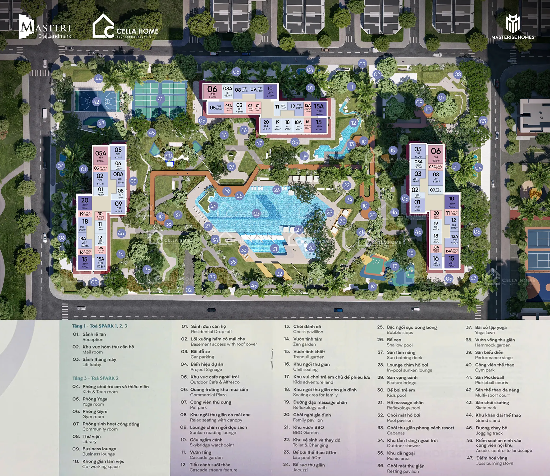 Hệ tiện ích Phân khu The Spark Masteri Era Landmark Hệ tiện ích Phân khu The Spark Masteri Era Landmark