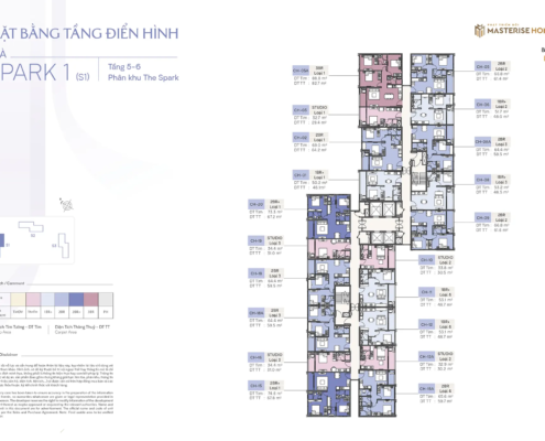 Mặt bằng tầng 5-6 toà Spark 1