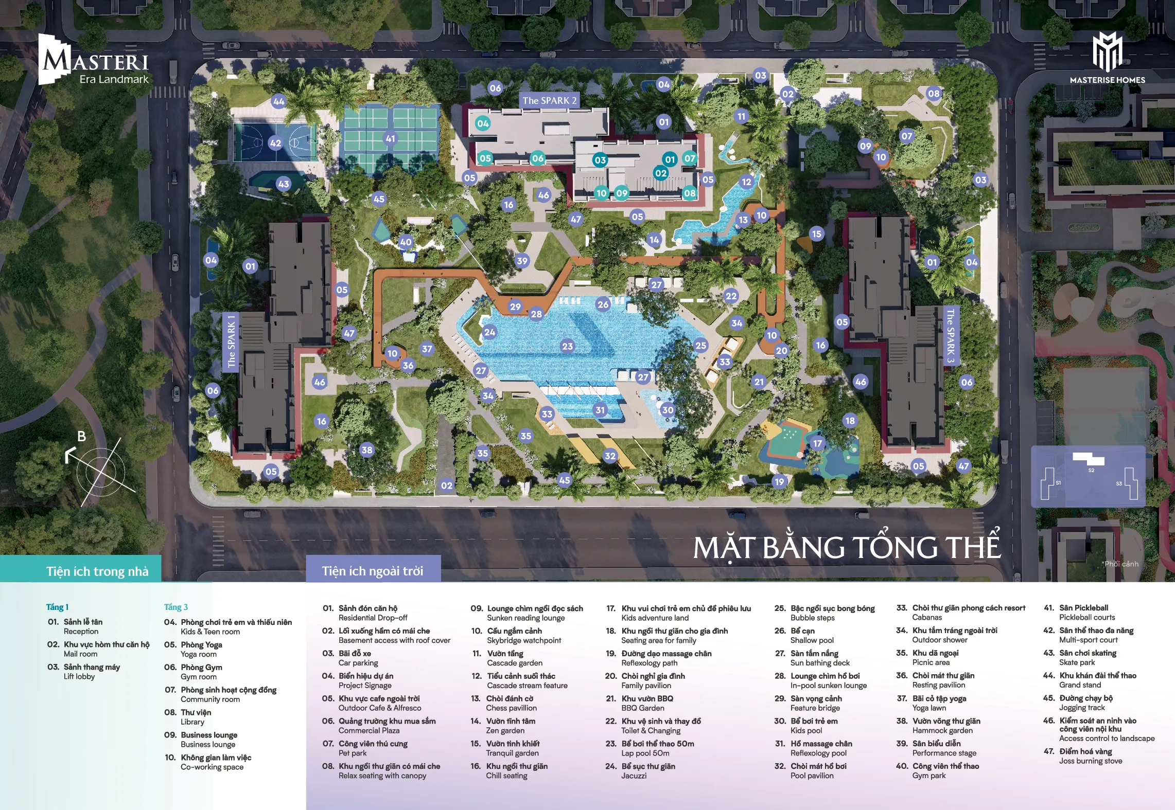 Mặt bằng Tòa Spark 2 Phân khu The Spark Masteri Era Landmark